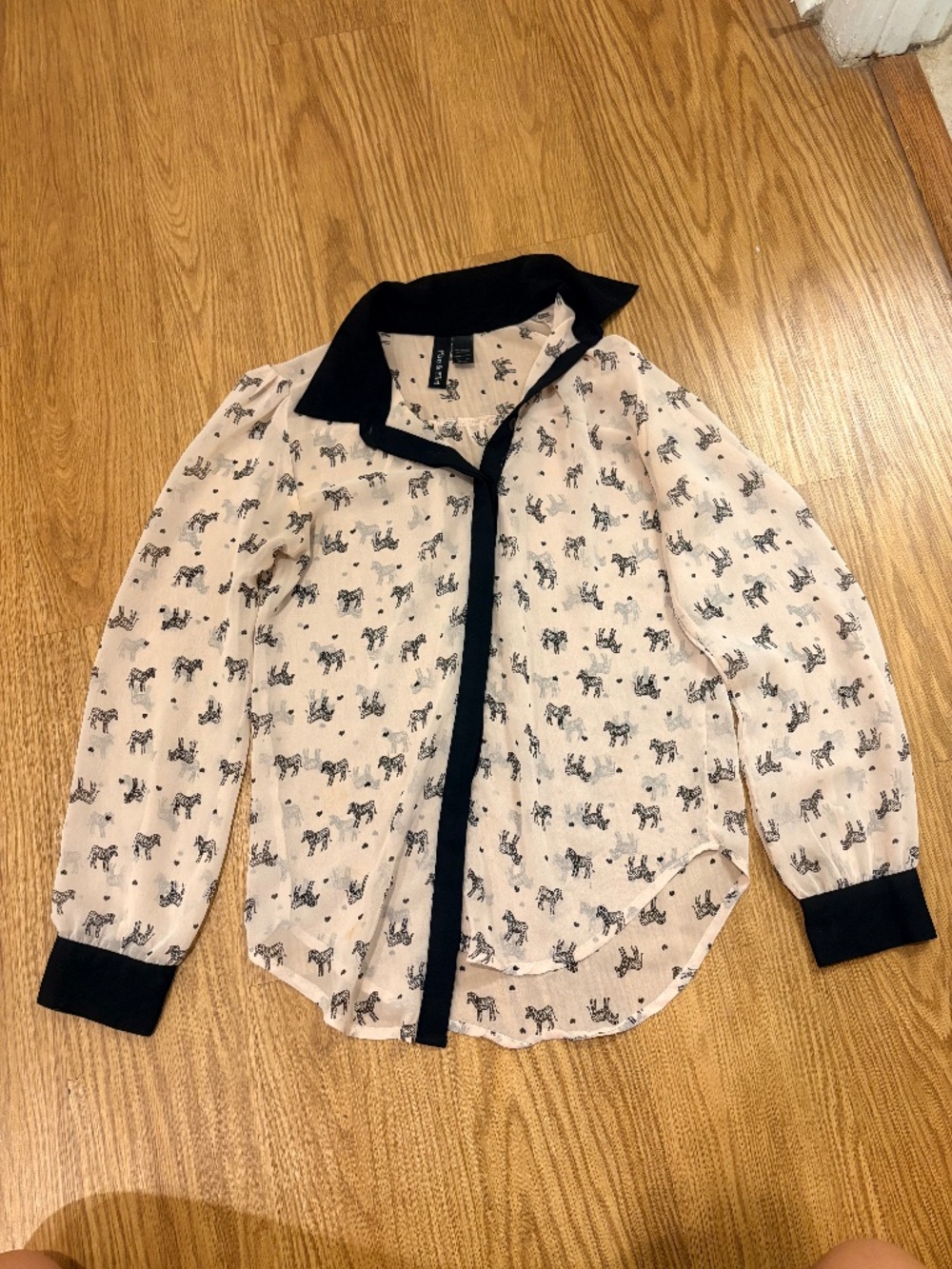 Zebra Button Up